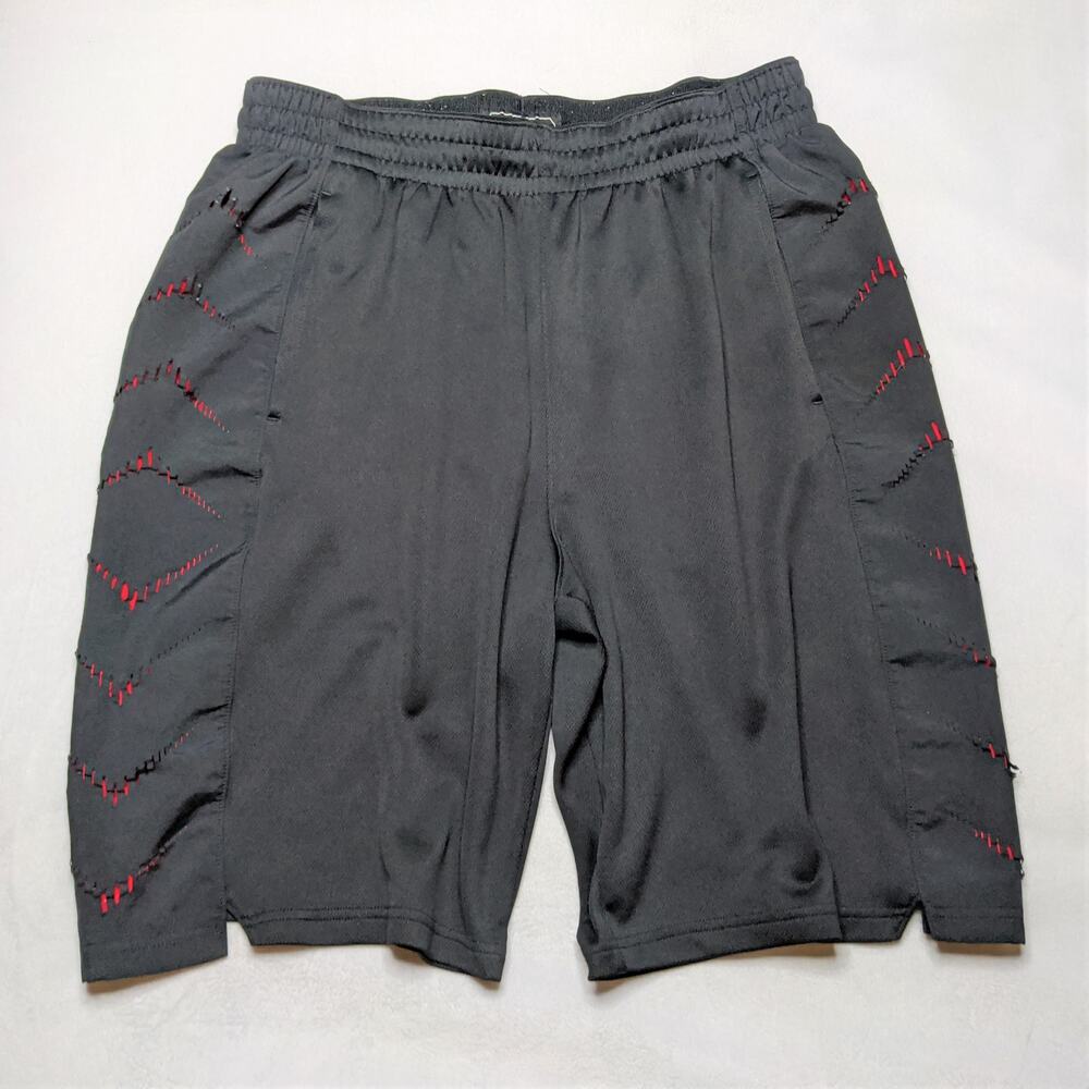 Vintage Champs Sports Shorts Men's XL 90s Retro Black & Red Streetwear